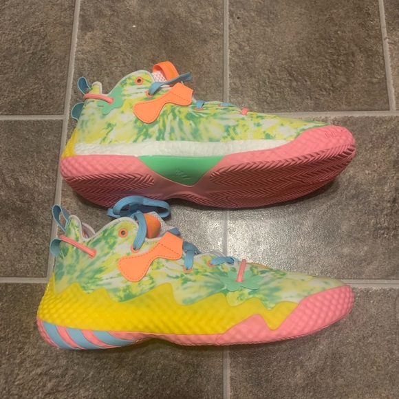Adidas Harden Vol 6 Multicolor / Tie Dye Basketbal Shoes Men’s 9.5 HQ6096 Rare main image 4